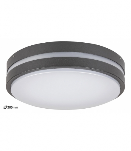 Plafon Hamburg LED D28 12W 4000K antracyt biały Rabalux 8848