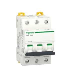 Wyłącznik nadprądowy Acti9 iC60L-C6-3 C 6A 3-biegunowy, A9F94306 Schneider Electric
