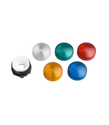 Harmony XB5 Głowka lampki sygnalizacyjnej LED z zestawem 5 soczewek karbowanych plastikowa, ZB5AV003S Schneider Electric