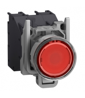 Harmony XB4 Przycisk do stref zagrożonych wybuchem podświetlany czerwony osłona silikonowa 24 240V, XB4BP483BM5GEX Schneider Ele