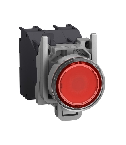 Harmony XB4 Przycisk do stref zagrożonych wybuchem podświetlany czerwony osłona silikonowa 24 240V, XB4BP483BM5GEX Schneider Ele