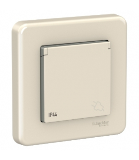 Leona Gniazdo 2P+PE IP44, kremowy Schneider LNA2800523