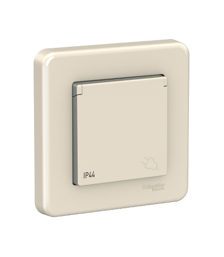 Leona Gniazdo 2P+PE IP44, kremowy Schneider LNA2800523