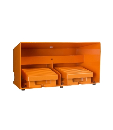 Harmony XPE Łącznik nożny podwójny z osłoną pomarańczowy 4 NC+ 4NO metalowy, XPER3110D Schneider Electric