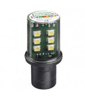 Harmony XVB Dioda LED biała 24V, podstawa mocująca BA 15D, DL1BDB1 Schneider Electric