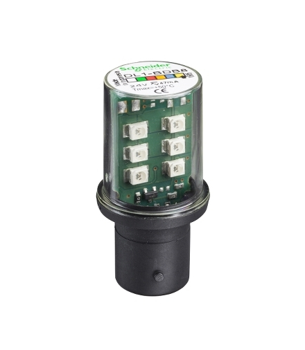 Harmony XVB Dioda LED żółta 24V, podstawa mocująca BA 15D, DL1BDB8 Schneider Electric
