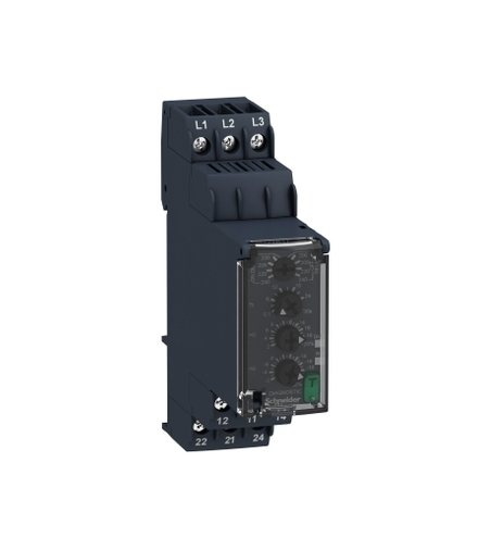 Zelio Control Przekaźnik kontroli 3 fazowy, 160288V AC, styk 2C/O, RM22TR31 Schneider Electric