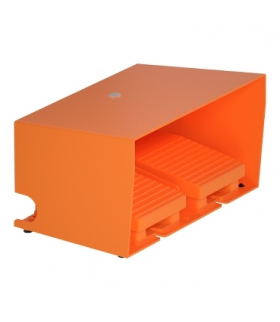 Harmony XPE Łącznik nożny podwójny z osłoną pomarańczowy 2NC + 2NO metalowy, XPER3100D Schneider Electric