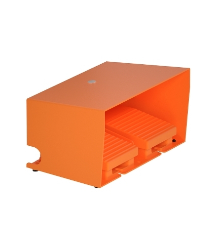 Harmony XPE Łącznik nożny podwójny z osłoną pomarańczowy 2NC + 2NO metalowy, XPER3100D Schneider Electric