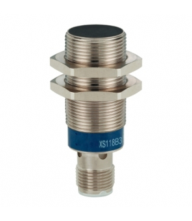 OsiSense XS Czujnik indukcyjny M18 z wyjściem NPN 1NO, 12/24V DC, konektor M12, XS118B3NAM12 Schneider Electric