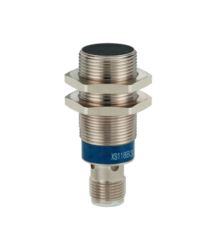 OsiSense XS Czujnik indukcyjny M18 z wyjściem NPN 1NO, 12/24V DC, konektor M12, XS118B3NAM12 Schneider Electric