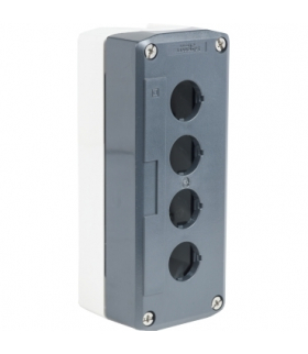 Harmony XALD Pusta kaseta sterująca 4 otwory Ø22 ciemnoszara z jasnoszarą bazą, plastikowa, XALD04H7 Schneider Electric