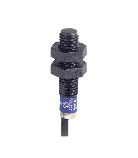 OsiSense XS Czujnik indukcyjny M8 z wyjściem PNP 1NC, 12/24V DC, kabel 2m, XS4P08PB340 Schneider Electric