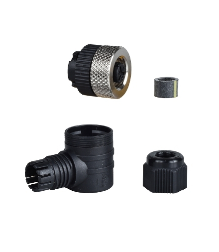 Konektory okablowane kątowe, żeńskie, M12, 3 piny, dławik kablowy Pg7, XZCC20FCM30B Schneider Electric