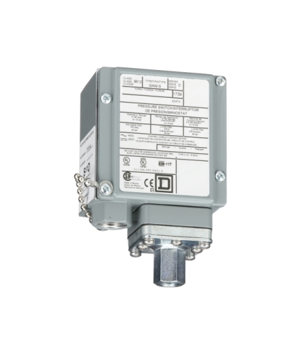 OsiSense XM Elektromechaniczny czujnik ciśnieniowy 9012G regulacja między dwoma progami 3.0 do 150 psig, 9012GAW5 Schneider Elec