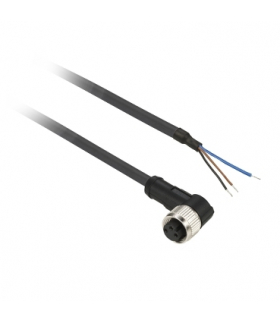 Konektory okablowane kątowe, żeńskie, M8, 3 piny, kabel 5m, XZCP0766L5 Schneider Electric