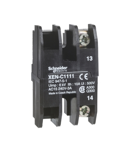 Harmony XAC Blok styków z samoczynnym powrotem, 1NC+1NO, XENC1151 Schneider Electric