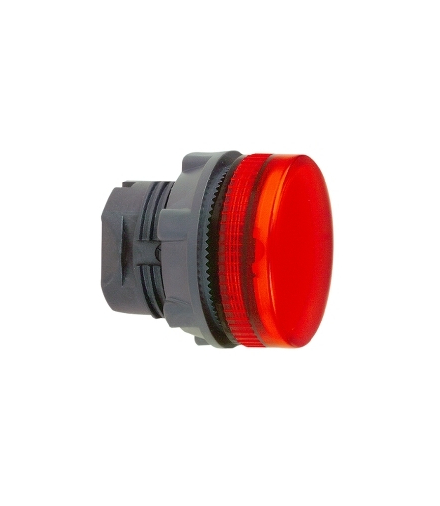 Harmony XB5 Napęd wskaźnika świetlnego LED czerwony karbowane soczewki plastikowy, ZB5AV043S Schneider Electric