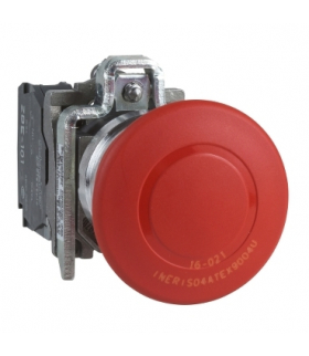 Harmony XB4 Przycisk awaryjnego zatrzymania, Czerwony, 40 mm, Podciągnięcie, 1 NO + 1 NC, Metalowy, XB4BT845EX Schneider Electri