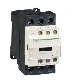 Stycznik mocy TeSys D AC3 25A 3P 1NO 1NC cewka 24VDC zaciski skrzynkowe, LC1D25BD Schneider Electric