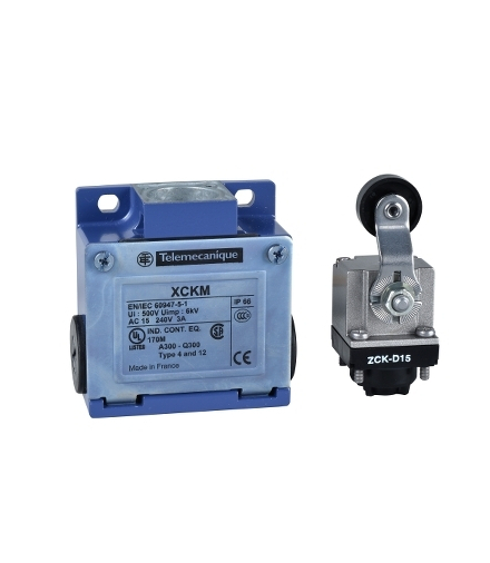 OsiSense XC Łącznik krańcowy dźwignia z rolką termoplastyczną 1NC+1NO, dławik Pg 11, XCKM115 Schneider Electric