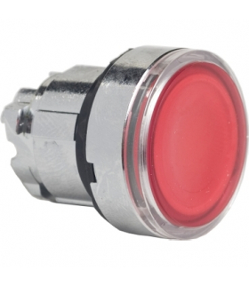 Harmony XB4 Główka przycisku płaskiego z mechanizmem push push czerwona LED metalowa, ZB4BH043 Schneider Electric