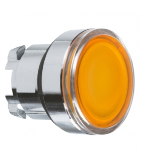Harmony XB4 Główka przycisku płaskiego z mechanizmem push push pomarańczowa LED metalowa, ZB4BH053 Schneider Electric