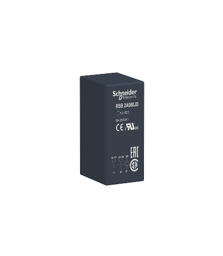 Zelio Relay Przekaźnik interfejsowy 2C/O 8A, 12V DC, RSB2A080JD Schneider Electric