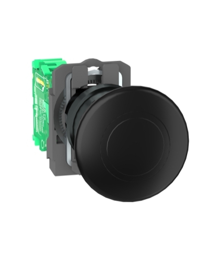 Harmony XB5 Główka bezprzewodowego przycisku grzybkowego + nadajnik, Czarna, 40 mm, Plastikowa, "O", ZB5RTC2 Schneider Electric