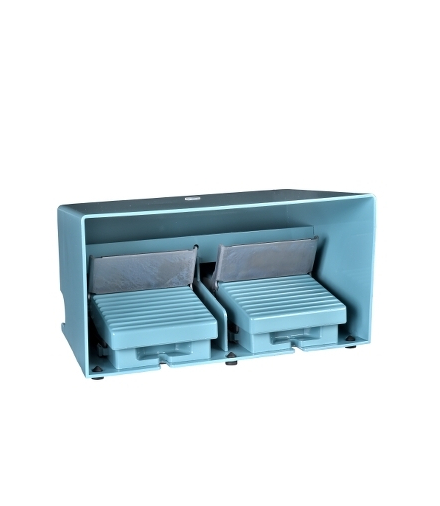 Harmony XPE Łącznik nożny podwójny z osłoną niebieski 2NC + 2NO metalowy, XPEM5100D Schneider Electric