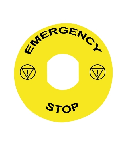 Harmony XB4 Etykieta do przycisku "EMERGENCY STOP", ZBY8330 Schneider Electric