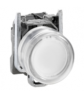 Harmony XB4 Przycisk okapturzony biały bez oznaczenia LED 22 24V metalowy, XB4BP183B5EX Schneider Electric
