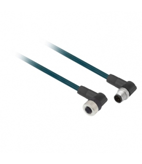 Konektory okablowane kątowe, męskie, M12, 4 piny, kabel 2m, XZCR1512041C2 Schneider Electric