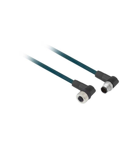 Konektory okablowane kątowe, męskie, M12, 4 piny, kabel 2m, XZCR1512041C2 Schneider Electric