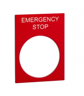 Harmony XAC Etykieta 30 x 40 mm czarny EMERGENCY STOP, ZB2BY2330 Schneider Electric