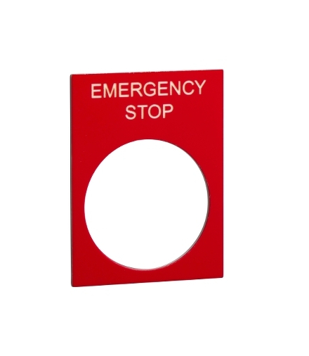Harmony XAC Etykieta 30 x 40 mm czarny EMERGENCY STOP, ZB2BY2330 Schneider Electric