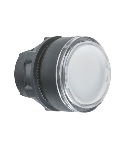 Harmony XB5 Główka przycisku płaskiego plastikowego, biała z możliwością wstawienia legendy, ZB5AA18 Schneider Electric