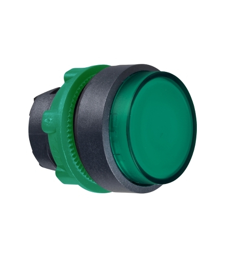 Harmony XB5 Główka przycisku płaskiego, z mechanizmem push push, zielona LED plastikowa, ZB5AH33 Schneider Electric