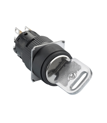 Harmony XB6 Kompletny przełącznik z kluczem, 2 pozycje, Stabilny, Czarny, 1 CO, 16 mm, XB6EAG221P Schneider Electric