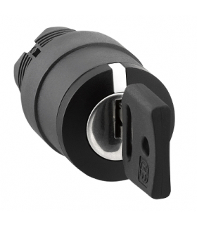 Harmony XB5 Główka przełącznika 3 pozycyjnego z kluczem z samopowrotem, czarna plastikowa, ZB5AG08 Schneider Electric