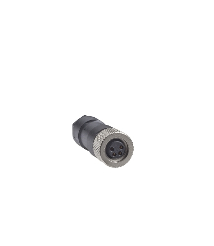 Konektor prosty żeński, M8, 4-pin., - dławik kablowy M9,5 x 1, XZCC8FDM40V Schneider Electric