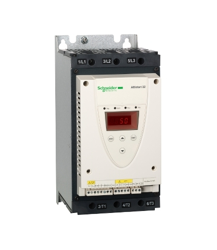 Układ łagodnego rozruchu ATS22 3 fazowe 208/600VAC 50/60Hz 55Kw 88A IP20, ATS22D88S6U Schneider Electric