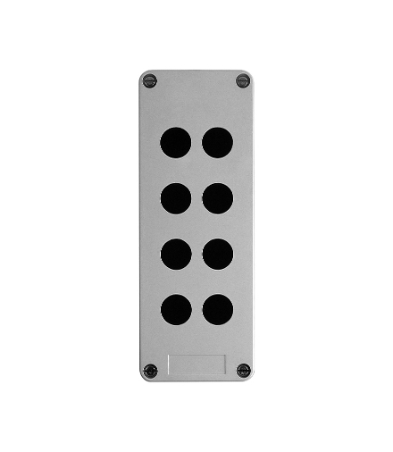 Harmony XAPS Pusta kaseta sterująca 8 otworów w 2 kolumnach Ø22 szara 151x241 mm plastikowa, XAPA2108 Schneider Electric