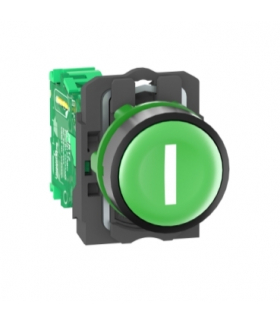 Harmony XB5 Główka bezprzewodowego i bezbateryjnego przycisku z nadajnikiem, Zielona, Plastikowa, "I", ZB5RTA331 Schneider Elect