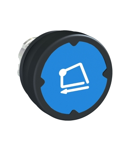 Harmony XB4 Przycisk płaski do pracy w trudnych warunkach Ø22 granatowy metalowy okrągły, ZB4BC68006RA Schneider Electric