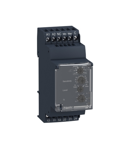 Zelio Control Przekaźnik kontroli poziomu cieczy, 24 240V AC/DC, 2C/O 5A, RM35LM33MW Schneider Electric