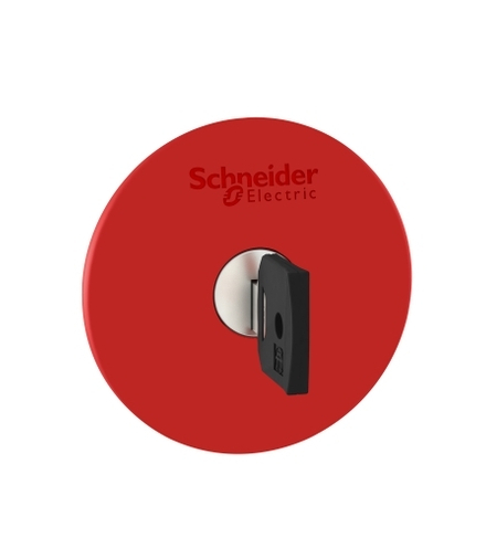 Harmony XB4 Napęd przycisku zatrzymania awaryjnego Ø60 z kluczem 455 czerwony metalowy, ZB4BS964 Schneider Electric