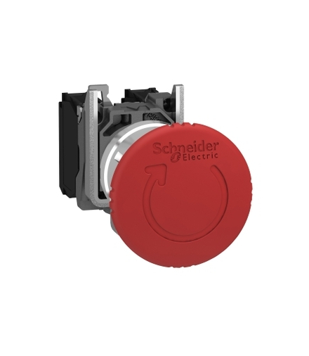 Harmony XB4 STOP awaryjny, Ø40, czerwony, metalowy, XB4BS84441 Schneider Electric