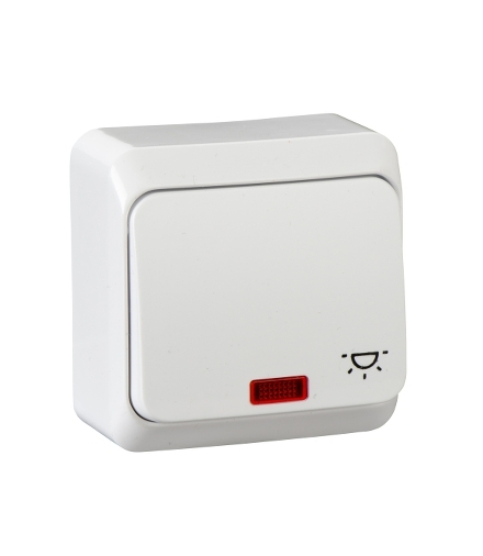 Prima Przycisk "światło" z podświetleniem biały Schneider WDE001016