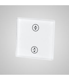 Mały panel szklany, żaluzja, biały